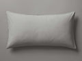 Italian Garment-Dyed Percale Sham in light gray, rectangular shape with a 1 ??" hem, knife-edge seam, and center envelope closure.