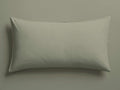 Italian Garment-Dyed Percale Sham in a soft sage green, lying flat, showcasing its clean lines and subtle texture.