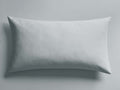 Sky blue Italian Garment-Dyed Sateen Sham, rectangular, lying flat, showcasing its soft, subtly wrinkled texture.