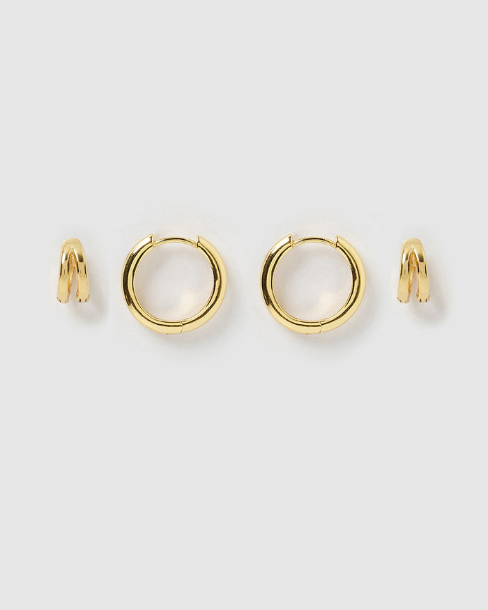 Jeanette Earring Stack - Gold