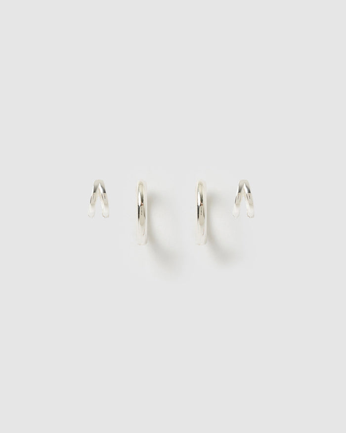 Jeanette Earring Stack - Silver