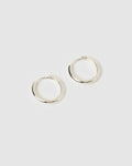 Jett Silver Hoop Earrings