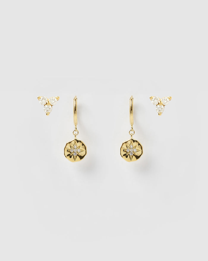 Juno Earring Stack - Gold