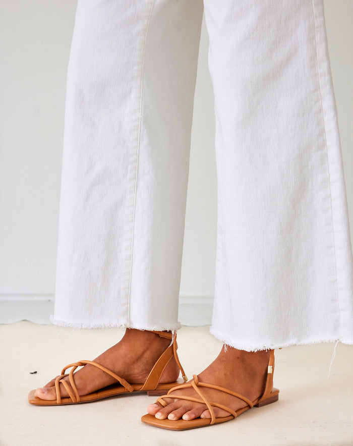 Kate Wide Leg  - White Shell