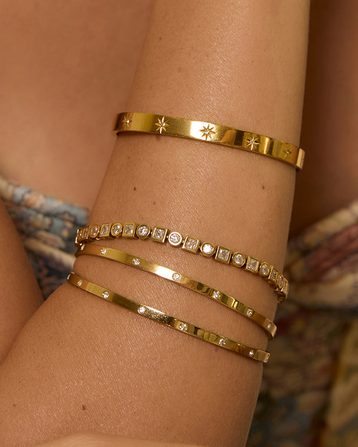 Kelly Double Gold Bracelet Stack