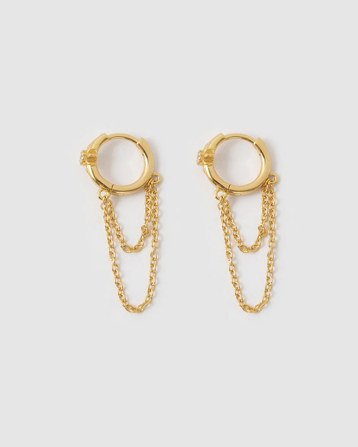 Kenzie Gold Chain Earrings