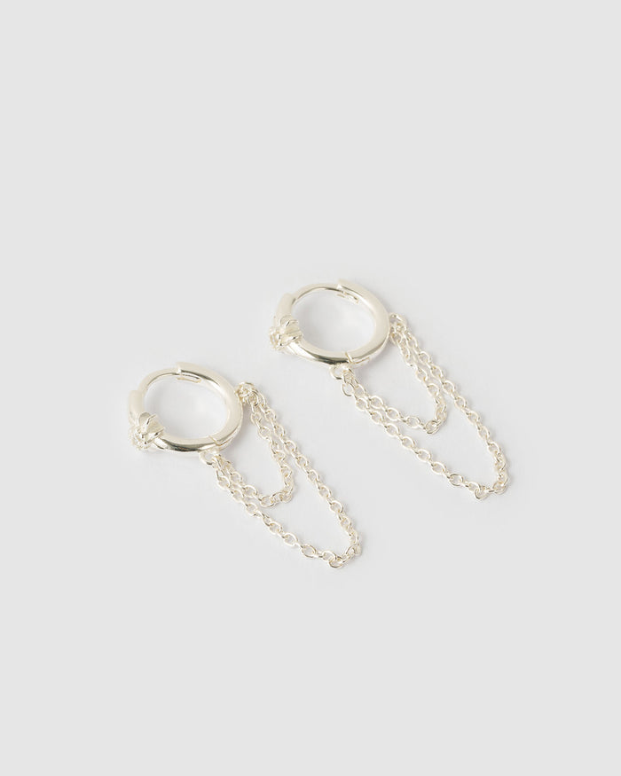 Kenzie Silver Chain Earrings