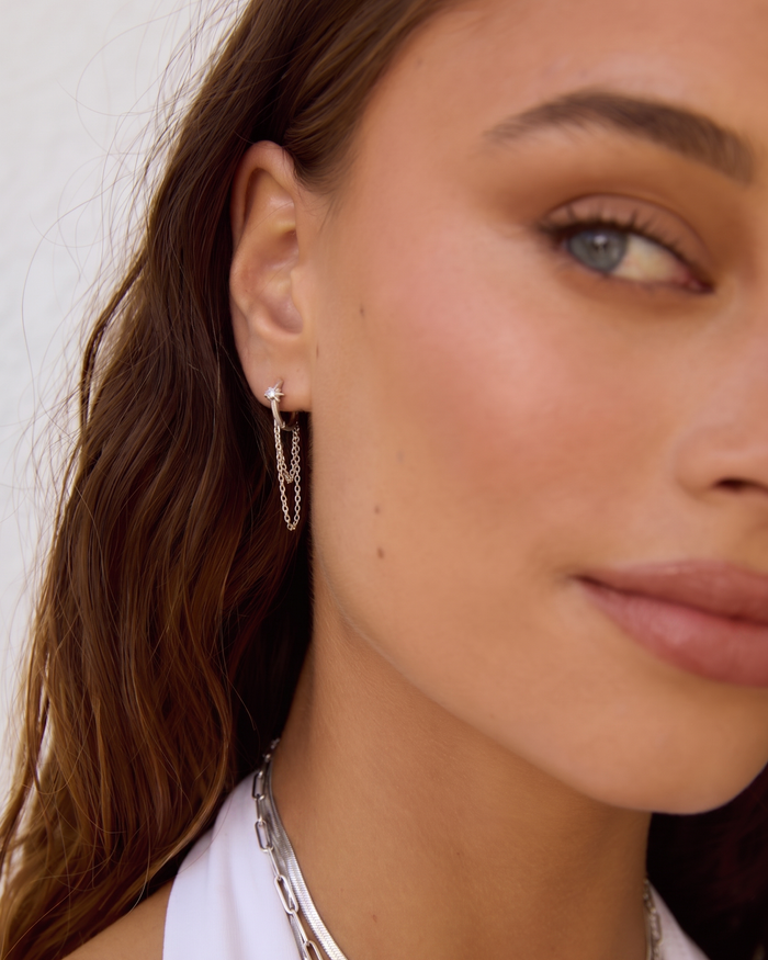 Kenzie Silver Chain Earrings
