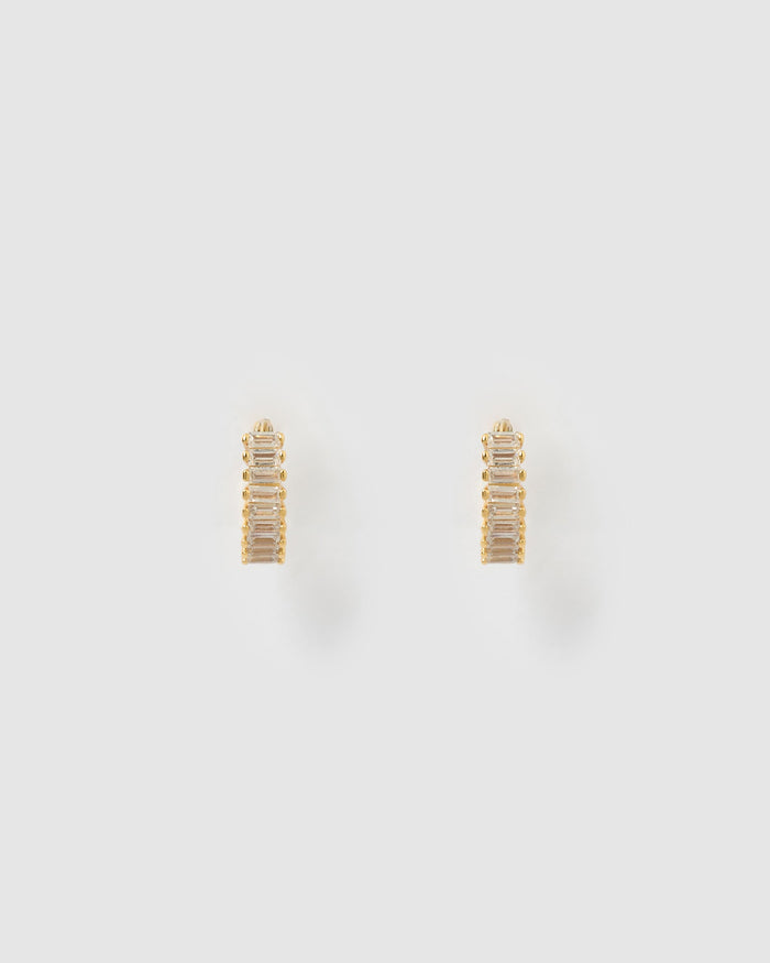 Khloe Gold Earrings - Stone