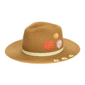 Kids Fedora with Retro Floral Embroidery