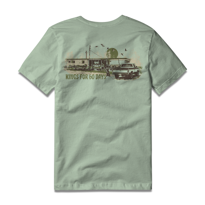 Kings For 60 Days Tee S/S in Bay, back view #bay