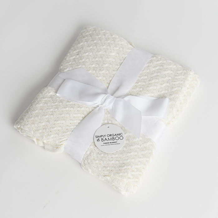 Ivory Cream Throw Blanket #color_cream