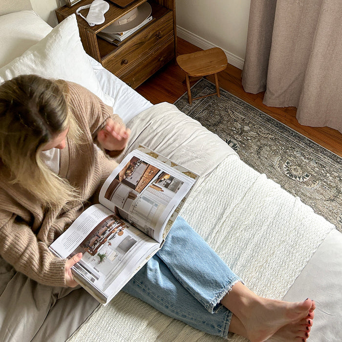Ivory Cream Throw Blanket #color_cream