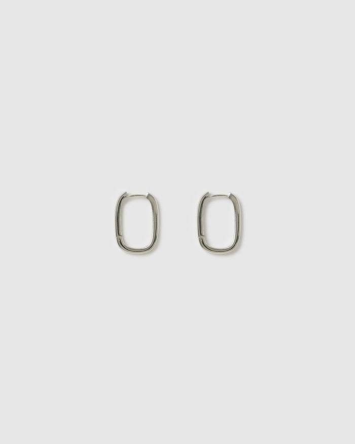 Link-Up Silver Hoop Huggies - Large
