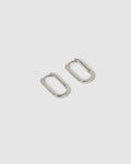 Link-Up Silver Hoop Huggies - Medium