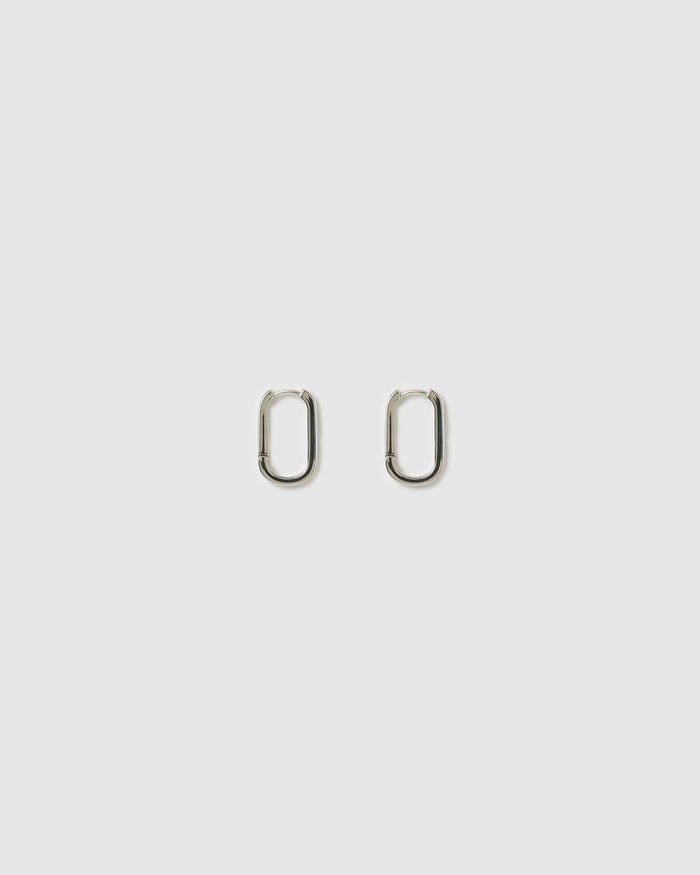 Link-Up Silver Hoop Huggies - Medium