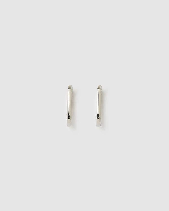 Link-Up Silver Hoop Huggies - Medium