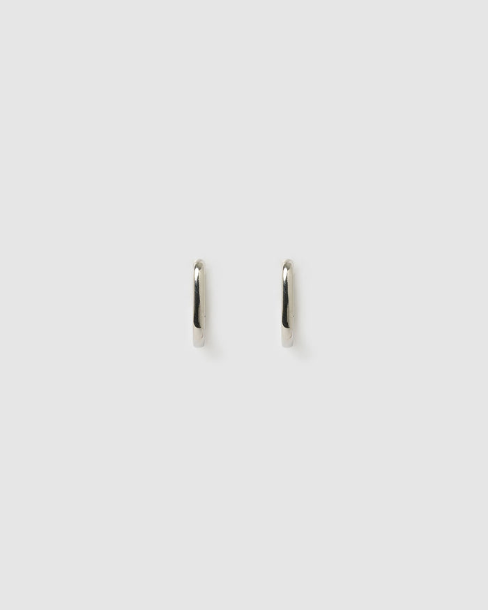 Link-Up Silver Hoop Huggies - Small