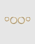 Little Hoop Earring Stack - Gold