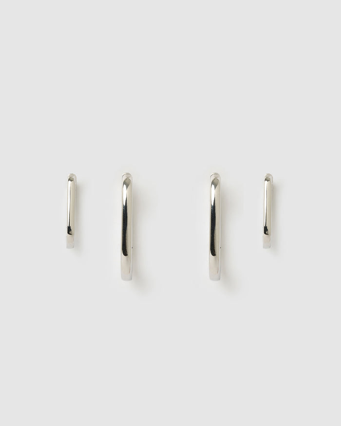 Loop Earring Stack - Silver
