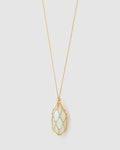 Lotus Necklace - Opal