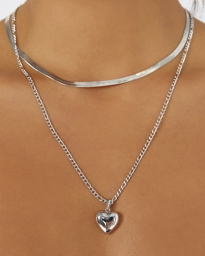Lovebird Necklace Stack - Silver