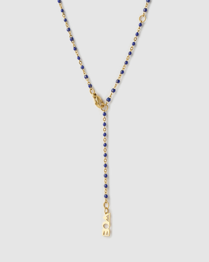 Lucky Fish Charm Necklace - Blueberry