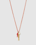 Lucky Fish Charm Necklace - Cherry