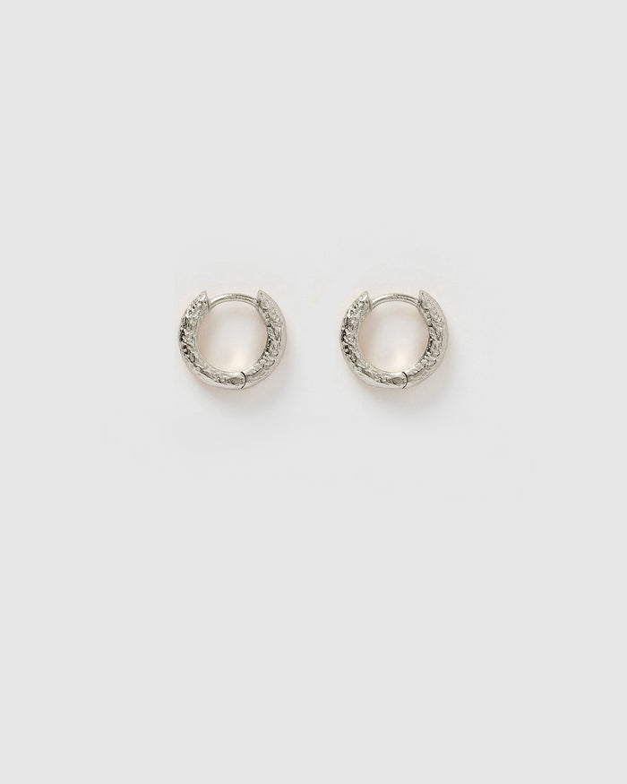 Luka Silver Huggie Earrings