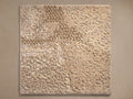 Square Lyoni Hand-Knotted Rug Swatch, light beige/brown, with a dense, organic, raised, textured pile.