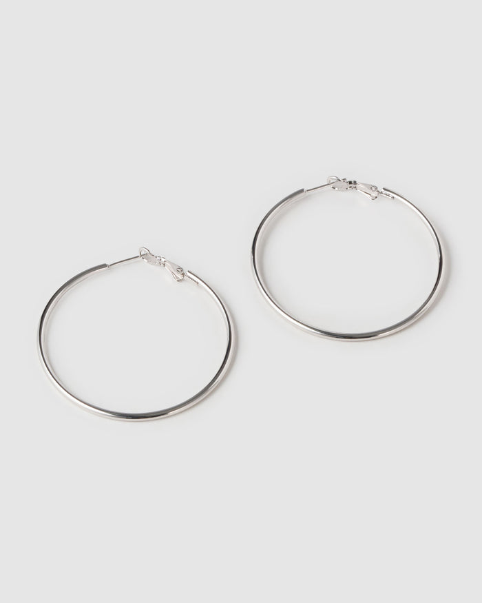Maddy Silver Hoop Earrings
