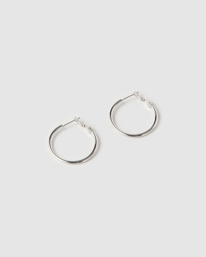 Maddy Silver Hoop Earrings