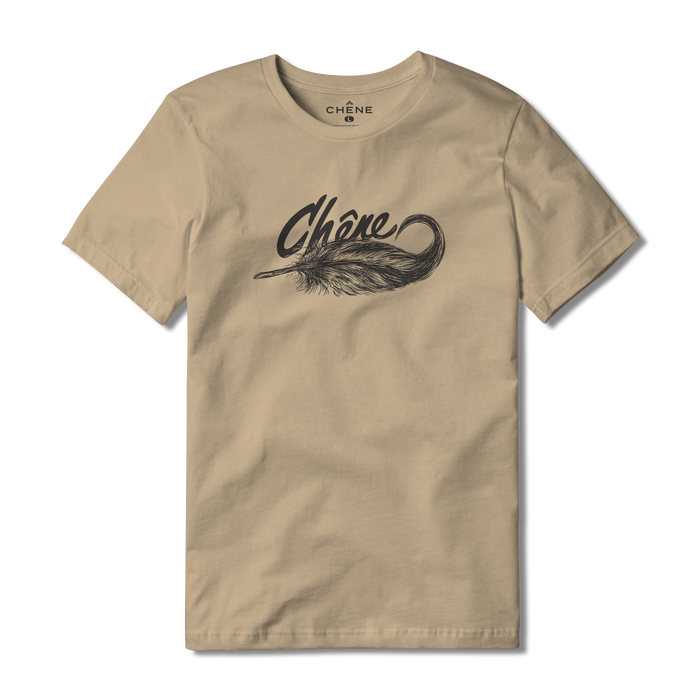 Mallard Curl Tee S/S in Latte, front view #latte