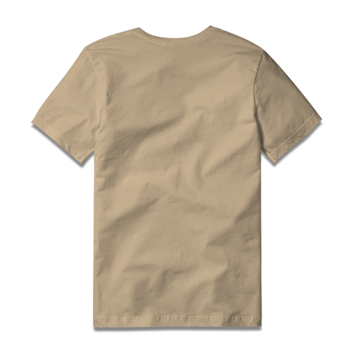 Mallard Curl Tee S/S in Latte, back view #latte