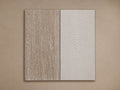 Malone Finish Board showing light brown distressed wood grain and off-white textured shagreen leather.