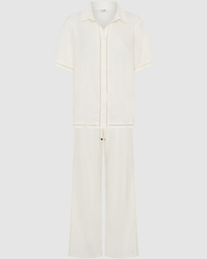 Marsielle Pants Set - White