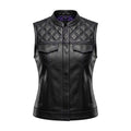 Mauve - Women's SOA Club Style leather Motorcycle Vest
