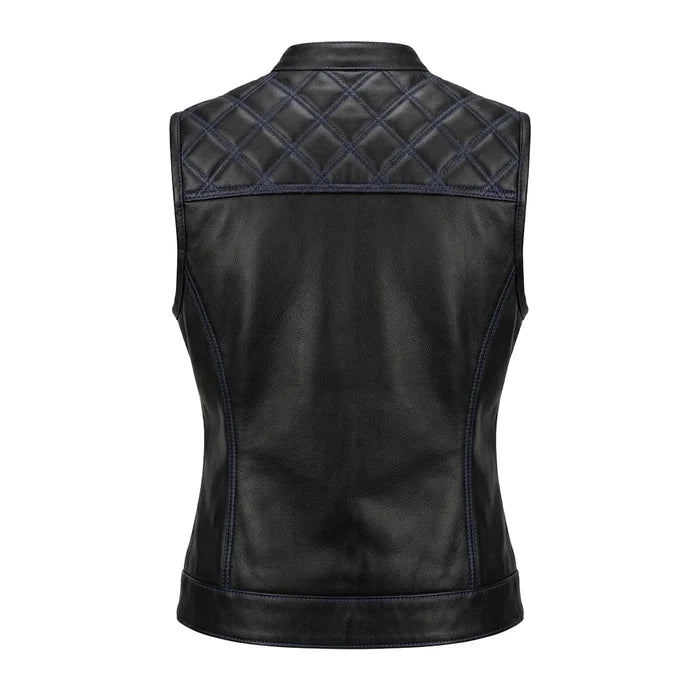 Mauve - Women's SOA Club Style leather Motorcycle Vest