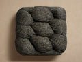 Melbourne Outdoor Finish Board. Dark and light grey rectangular board with a heavily textured, braided fabric surface.