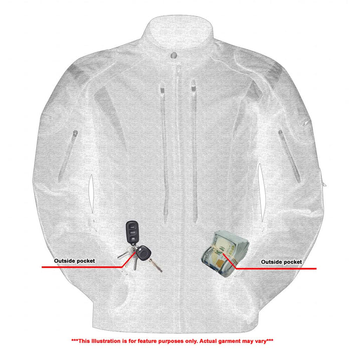 Men's Blast Black Micro Mesh Motorcycle Jacket – Ventilated