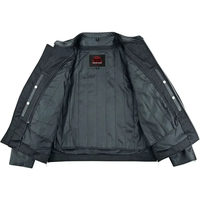 Men's Classic Black Scooter Leather Jacket