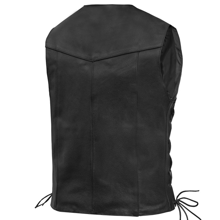 Men's Side Lace Economy Vest - Black