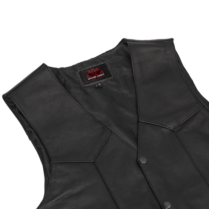 Men's Side Lace Economy Vest - Black