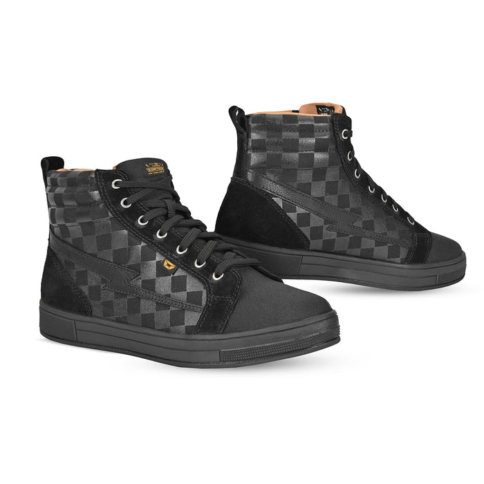 Men's Slayer Black Canvas Check Riding Shoes