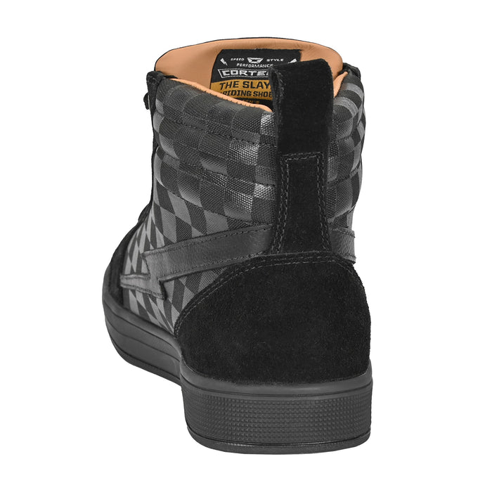 Men's Slayer Black Canvas Check Riding Shoes