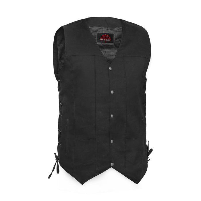 Men's Ten Pocket Denim Utility Vest - TALL