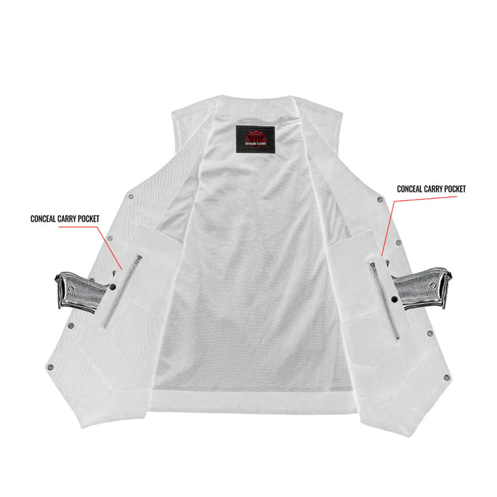 Men's Ten Pocket Denim Utility Vest - TALL