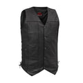 Men's Ten Pocket Utility Black Vest - TALL