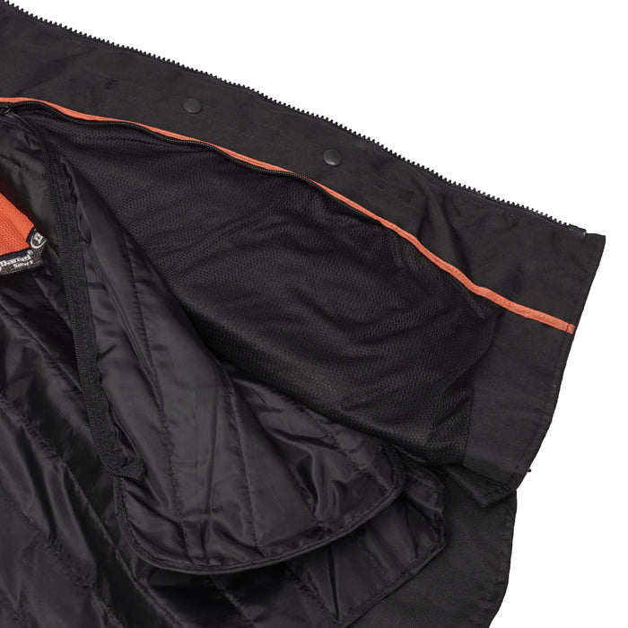 Men's Textile Scooter Style Jacket w/ Reflective Skulls