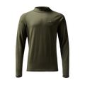 Merino Mock Neck in Olive, front view #olive